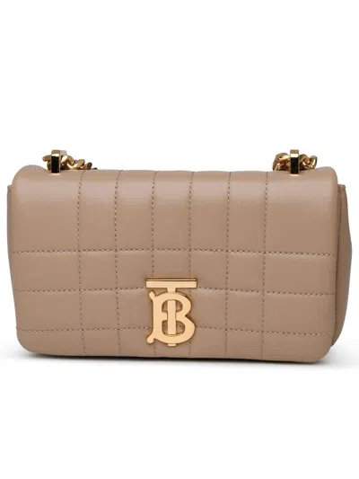 Burberry Lola Bag In Beige Leather