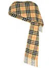 Burberry Giant Check Hooded Cashmere Scarf In Beige