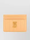 Burberry Women Peach Leather Lola Card Holder