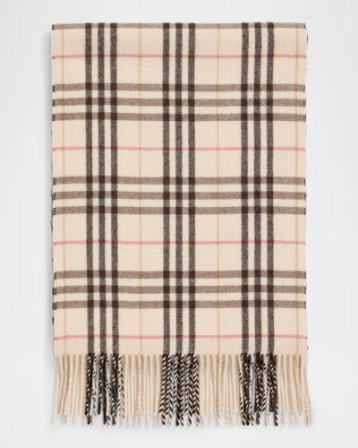Burberry Lola Check-print Cashmere Scarf In Neutral