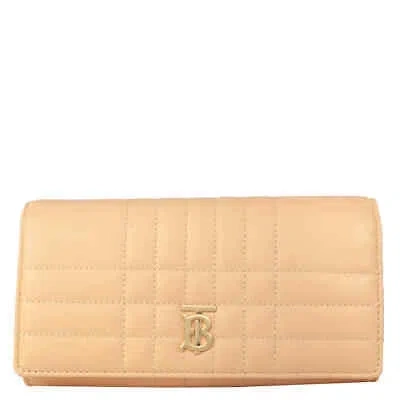 Pre-owned Burberry Lola Continental Logo-plaque Wallet 8070446 In Multi