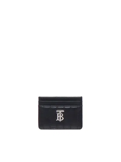 Burberry Lola Credit Card Holder In Quilted Leather In Black