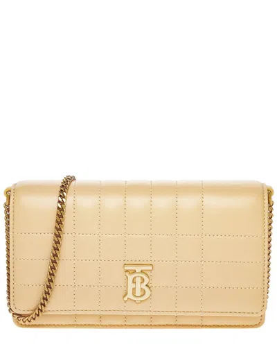 Burberry Lola Leather Clutch In Orange