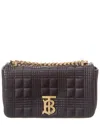 Burberry Lola Mini Quilted Leather Crossbody In Black