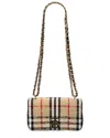 Burberry Women Mini Lola Vintage Check Shoulder Bag In Beige