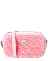 Burberry Lola Mini Terry & Leather Camera Bag In Pink