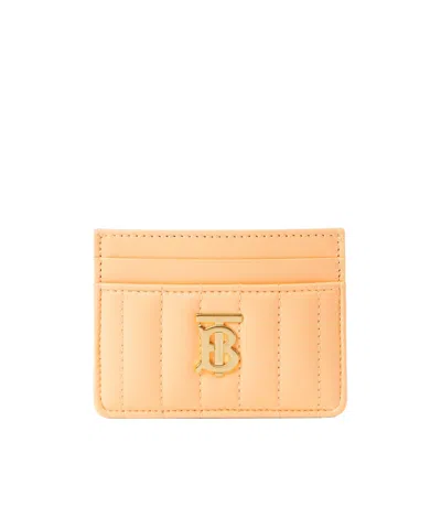 Burberry Lola Quilted Cardholder In Nude