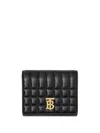 Burberry Lola Quilted Leather Wallet In Black