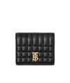 Burberry Lola Quilted Leather Wallet In Black