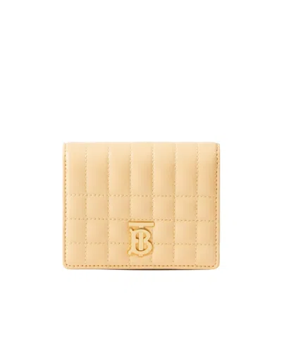 Burberry Lola Quilted Leather Wallet In Nude