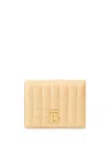 Burberry Compact Lola Wallet In Soft Leather In Nude