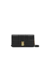Burberry Lola Quilted Leather Wallet-on-strap In Black