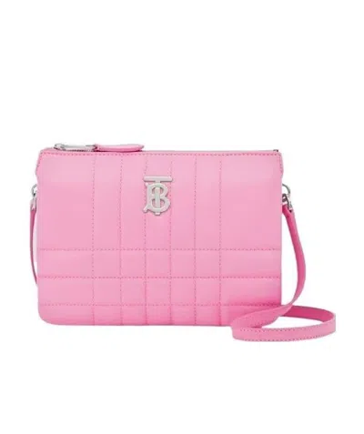 Burberry Lola Quilted Pouch Bag In Pink