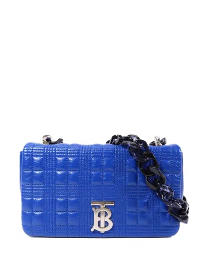Pre-owned Burberry Lola Quilted Shoulder Bag In Blue