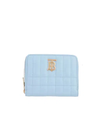 Burberry Lola Quilted Zipped Wallet In Blue