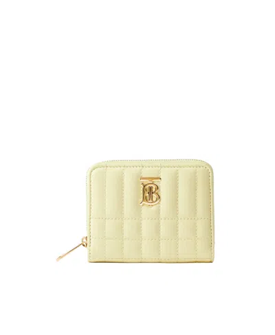 Burberry Lola Quilted Zipped Wallet In Nude