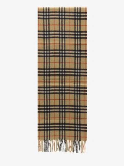 Burberry Lola Scarf With Check Motif In Brown