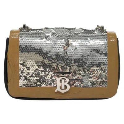 Pre-owned Burberry Lola Silver Leather Shoulder Bag ()