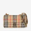 BURBERRY BURBERRY LOLA SMALL BOUCLÉ BAG WITH VINTAGE CHECK PATTERN