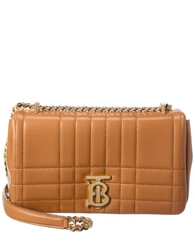 Burberry Lola Small Leather Shoulder Bag In Brown