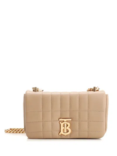 Burberry Lola Small Shoulder Bag In Beige