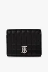 Burberry Lola Tb Monogram Plaque Wallet In Black