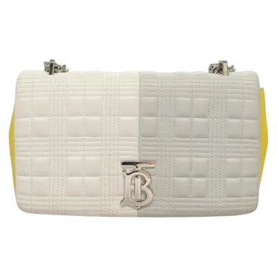 Pre-owned Burberry Lola White Leather Shoulder Bag ()