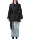 Burberry London Belted Berryhill Padded Car Coat In Black