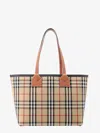 Burberry Medium London Check-pattern Tote Bag In Brown