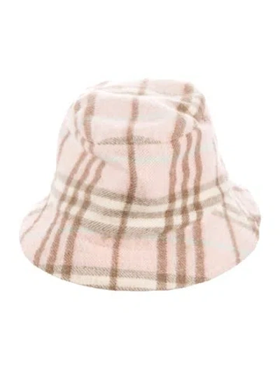 Pre-owned Burberry London Bucket Hat In Pink