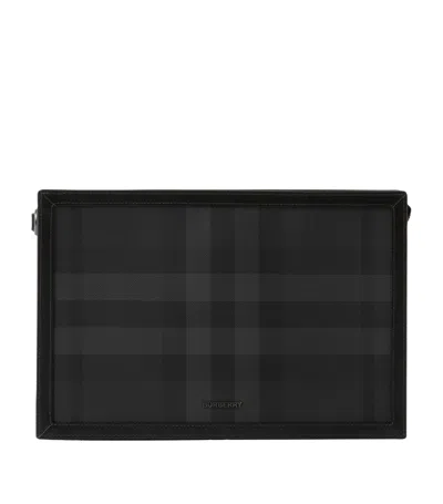 Burberry London Check Pouch In Black