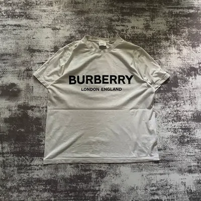 Pre-owned Burberry London England Logo White T Shirt