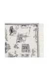 Burberry London Landmarks Cashmere Blanket In White