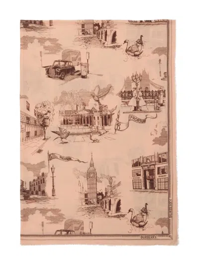 Burberry London Landmarks Scarf In Neutral