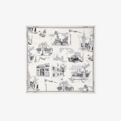 BURBERRY BURBERRY LONDON LANDMARKS SILK SCARF