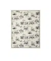 Burberry London Landmarks Wool Silk Scarf In Monochrome
