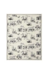 Burberry London Landmarks Wool Silk Scarf In Monochrome