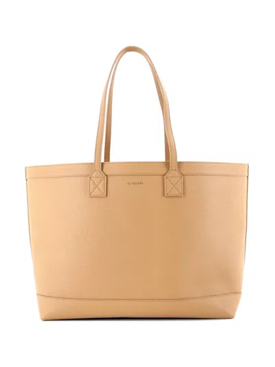 Pre-owned Burberry London Leather Medium Tote Bag In Neutral