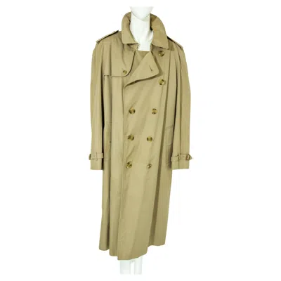 Pre-owned Burberry 's London Mens Belted Trench Coat Tan Sz 48 Circa 1980 In Brown