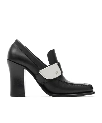 BURBERRY LONDON SHIELD 90MM LEATHER LOAFERS