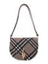 Burberry Compact Bridle Shoulder Bag With Adjustable Strap In Gray