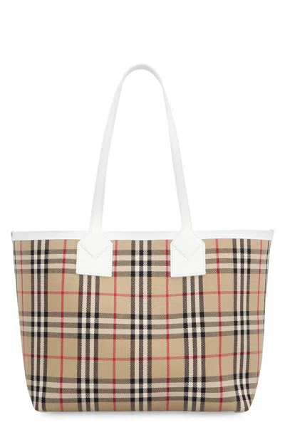 Burberry London Small Canvas Tote Bag