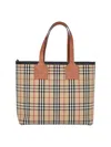 Burberry Embroidered Canvas Medium London Shopping Bag In Brown