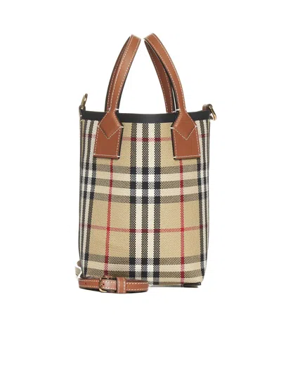 Burberry London Tote Bucket Bag In Beige