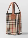 Burberry London Vintage Check Mini Bucket Bag In Cream