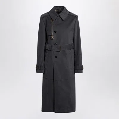 BURBERRY BURBERRY LONG ASH-COLOURED AND NYLON TRENCH COAT