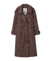 Burberry Long Baroque Viscose Blend Fitzrovia Trench Coat In Brown