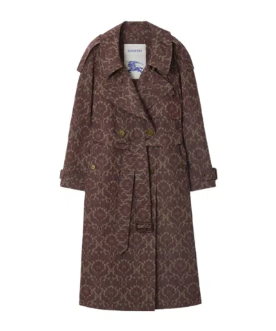 BURBERRY LONG BAROQUE VISCOSE BLEND FITZROVIA TRENCH COAT