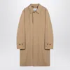 Burberry Long Beige Gabardine Car Coat