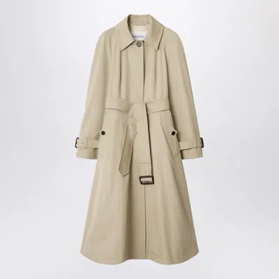 BURBERRY BURBERRY LONG BEIGE GABARDINE ELLINGHAM CAR COAT